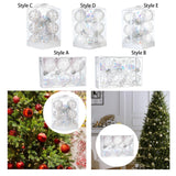 Christmas Ball Ornaments Christmas Decorations DIY for Holiday Outdoor Party 6pcs Style A