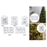 Christmas Ball Ornaments Christmas Decorations DIY for Holiday Outdoor Party 6pcs Style A