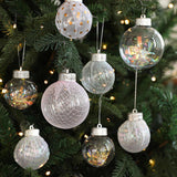 Christmas Ball Ornaments Christmas Decorations DIY for Holiday Outdoor Party 6pcs Style A