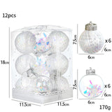 Christmas Ball Ornaments Christmas Decorations DIY for Holiday Outdoor Party 12pcs Style D