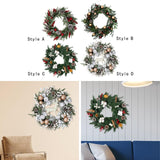 Christmas Wreath Creative Hanger Rustic Winter Wreath for Patio Wall Outdoor 55cm Dia