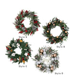 Christmas Wreath Creative Hanger Rustic Winter Wreath for Patio Wall Outdoor 55cm Dia