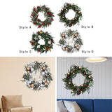 Christmas Wreath Creative Hanger Rustic Winter Wreath for Patio Wall Outdoor 55cm Dia