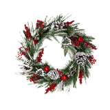 Christmas Wreath Creative Hanger Rustic Winter Wreath for Patio Wall Outdoor 55cm Dia