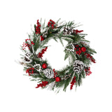 Christmas Wreath Creative Hanger Rustic Winter Wreath for Patio Wall Outdoor 55cm Dia