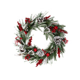 Christmas Wreath Creative Hanger Rustic Winter Wreath for Patio Wall Outdoor 55cm Dia