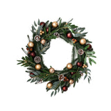 Christmas Wreath Creative Hanger Rustic Winter Wreath for Patio Wall Outdoor 63cm Dia