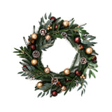 Christmas Wreath Creative Hanger Rustic Winter Wreath for Patio Wall Outdoor 63cm Dia