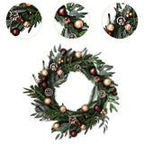 Christmas Wreath Creative Hanger Rustic Winter Wreath for Patio Wall Outdoor 63cm Dia