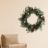 Christmas Wreath Creative Hanger Rustic Winter Wreath for Patio Wall Outdoor 63cm Dia