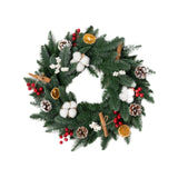 Christmas Wreath Creative Hanger Rustic Winter Wreath for Patio Wall Outdoor 48cm Dia