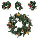 Christmas Wreath Creative Hanger Rustic Winter Wreath for Patio Wall Outdoor 48cm Dia