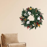 Christmas Wreath Creative Hanger Rustic Winter Wreath for Patio Wall Outdoor 48cm Dia