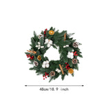 Christmas Wreath Creative Hanger Rustic Winter Wreath for Patio Wall Outdoor 48cm Dia