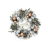 Christmas Wreath Creative Hanger Rustic Winter Wreath for Patio Wall Outdoor 53cm Dia