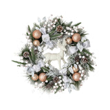 Christmas Wreath Creative Hanger Rustic Winter Wreath for Patio Wall Outdoor 53cm Dia