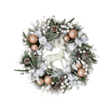 Christmas Wreath Creative Hanger Rustic Winter Wreath for Patio Wall Outdoor 53cm Dia