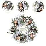 Christmas Wreath Creative Hanger Rustic Winter Wreath for Patio Wall Outdoor 53cm Dia