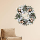 Christmas Wreath Creative Hanger Rustic Winter Wreath for Patio Wall Outdoor 53cm Dia