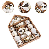 52 Pieces Christmas Ball Ornaments Xmas Decor for Indoor Engagement Birthday Gold