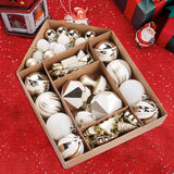 52 Pieces Christmas Ball Ornaments Xmas Decor for Indoor Engagement Birthday Gold