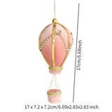 Christmas Tree Hanging Decoration Christmas Bauble for Holiday Home New Year Hot Air Balloon PInk