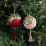 Christmas Tree Hanging Decoration Christmas Bauble for Holiday Home New Year Ball Red