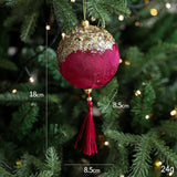 Christmas Tree Hanging Decoration Christmas Bauble for Holiday Home New Year Ball Red