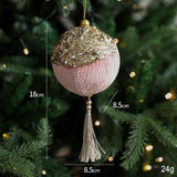 Christmas Tree Hanging Decoration Christmas Bauble for Holiday Home New Year Ball Pink