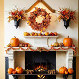 Maxbell Fall Wreath Eucalyptus Leaves Housewarming Garden Festival Front Door Wreath