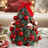 Maxbell Tabletop Christmas Tree with Lights Decoration for Fireplace Holiday Bedroom Style A