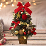 Maxbell Tabletop Christmas Tree with Lights Decoration for Fireplace Holiday Bedroom Style C