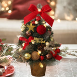 Maxbell Tabletop Christmas Tree with Lights Decoration for Fireplace Holiday Bedroom Style C