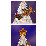 Christmas Tree Music Box with Light Musical Box for Desktop Cafes Office