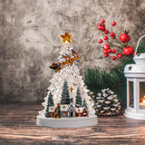 Christmas Tree Music Box with Light Musical Box for Desktop Cafes Office