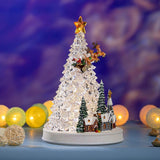 Christmas Tree Music Box with Light Musical Box for Desktop Cafes Office