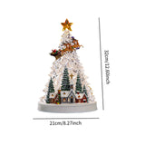 Christmas Tree Music Box with Light Musical Box for Desktop Cafes Office