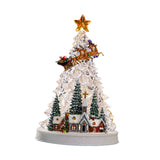 Christmas Tree Music Box with Light Musical Box for Desktop Cafes Office