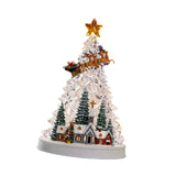 Christmas Tree Music Box with Light Musical Box for Desktop Cafes Office