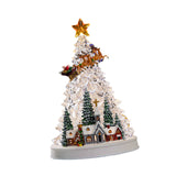 Christmas Tree Music Box with Light Musical Box for Desktop Cafes Office