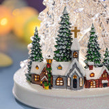 Christmas Tree Music Box with Light Musical Box for Desktop Cafes Office