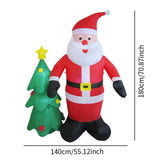 6 ft Christmas Inflatable Santa Holiday Gift Weatherproof Outdoor Decoration