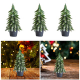 Maxbell Mini Christmas Tree Accessories Ornament for Festive Photo Props Centerpiece 22 cm
