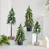 Maxbell Mini Christmas Tree Accessories Ornament for Festive Photo Props Centerpiece 22 cm