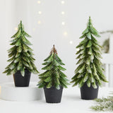 Maxbell Mini Christmas Tree Accessories Ornament for Festive Photo Props Centerpiece 22 cm