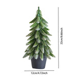 Maxbell Mini Christmas Tree Accessories Ornament for Festive Photo Props Centerpiece 22 cm