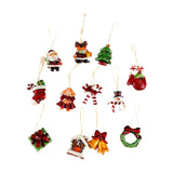 12x Christmas Tree Hanging Ornaments Crafts Xmas Tree Decor for Holiday Home