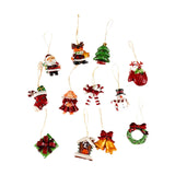 12x Christmas Tree Hanging Ornaments Crafts Xmas Tree Decor for Holiday Home