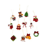 12x Christmas Tree Hanging Ornaments Crafts Xmas Tree Decor for Holiday Home