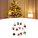 12x Christmas Tree Hanging Ornaments Crafts Xmas Tree Decor for Holiday Home